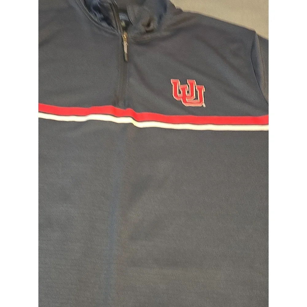 Champion U of U Utah Utes NCAA Mens Jacket Sweatshirt Gray XL 1/4 Zip‎ Pullove